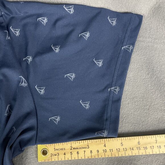 UNDER ARMOUR The Playoff Polo Men L Blue Golf Performance Stretch Sail - Picture 8 of 10